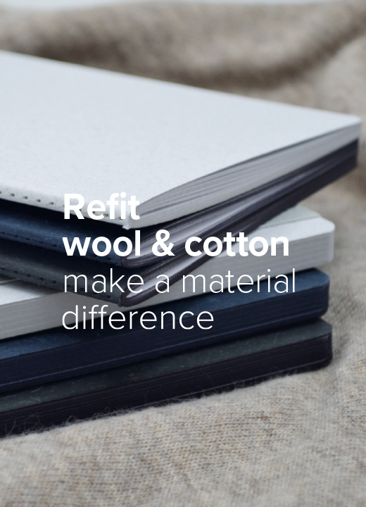 notebook matière refit cotton eco-friendly, eco-responsable, bouteilles platiques recyclées